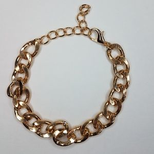 Gold Tone Chain Link Bracelet